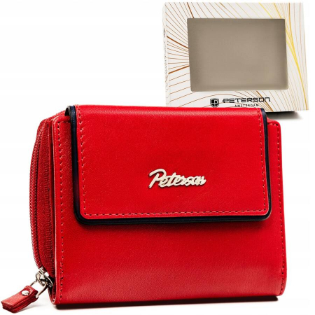 Portofele Dama - Portofel dama din piele naturala Peterson PTR-PTN KA-26-9603 RED/N