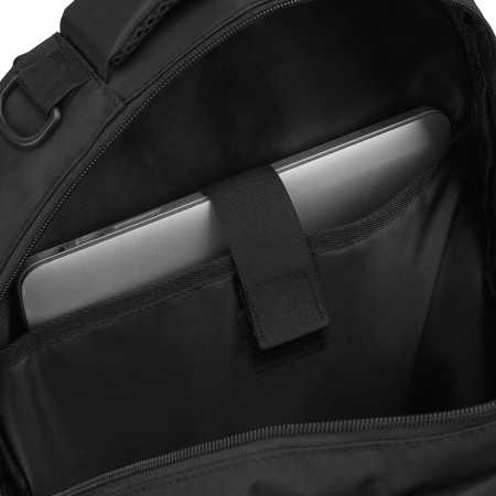 Rucsac spațios din poliester negru, cu compartiment pentru laptop și retractor - Peterson [10]