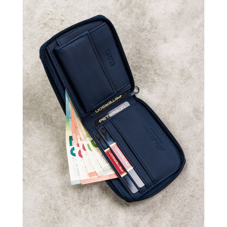 Portofel din piele pentru barbati Peterson PTR-PTN EH-01Z NAVY [5]