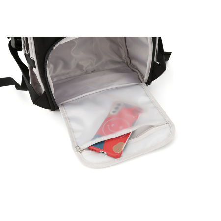 Rucsac gri, spațios pentru femei, din poliester, cu închidere cu fermoar - Himawari PTR-1208-04 [11]