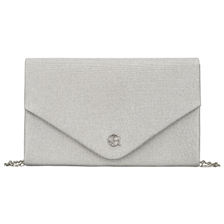 Geantă tip clutch cu sclipici argintiu și un lanț elegant - Rovicky PTR-R-XS030-2-0856 SILVE [1]