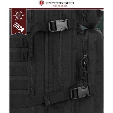 Rucsac militar tactic mare, fabricat din nailon negru - Peterson PTR-PTN BL096-8090 BLACK [16]