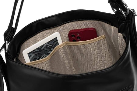 Geanta de dama clasica, incapatoare, din piele ecologica - Rovicky PTR-R-073-01-0393 BL [3]