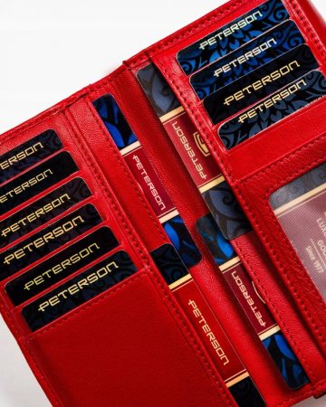 Portofel dama din piele naturala Peterson PTR-PTN KA-25-9542 RED/B [6]