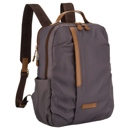 Import - Rucsac gri pentru femei cu bretele reglabile și închidere cu fermoar - Peterson PTR-PTN JN-09-0085 GRAY