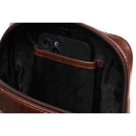 Geantă de umar bărbătească din piele naturală, de culoare maro - Peterson PTR-PTN 704-TUM-0369 BRO [6]