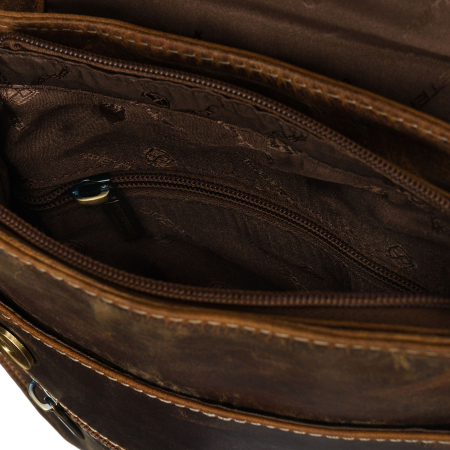 Geantă elegantă de culoare maro pentru bărbați, din piele naturală, cu un singur compartiment - Peterson PTN 5842-TMH-4862 TA [6]