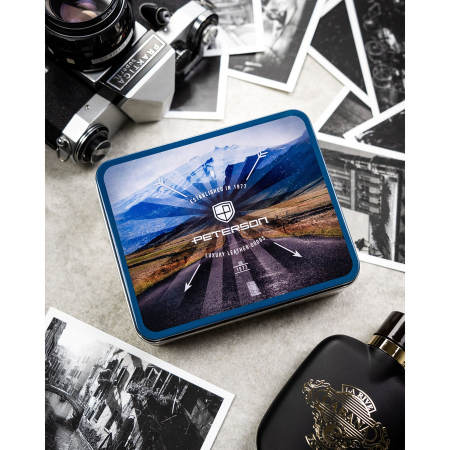Portofel bărbătesc vertical din piele naturala neagră, fără încuietoare exterioară - Peterson [9]