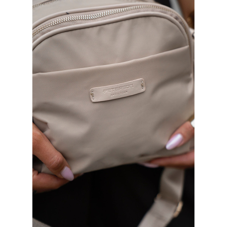 Geantă de damă bej din nailon cu șase buzunare suplimentare - Peterson PTR-PTN JN-15-0320 BEIGE [13]