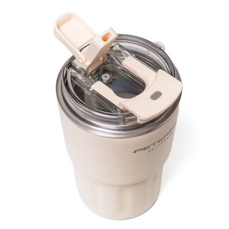 Cană termică bej din oțel inoxidabil cu pereți dubli - Peterson PTR-PTN KT-01-360 BEIGE [4]