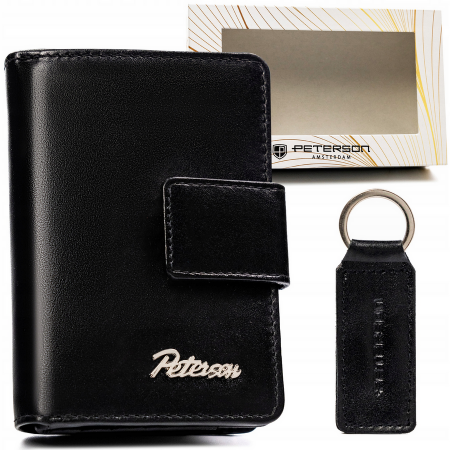 Accesorii Dama - Set cadou portofel din piele și breloc de damă - Peterson PTR-PTN SET-D-65-KCS-252