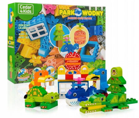 Gry i zabawki - Set de blocuri  Water Park - Cedar4Kids PTR-ZZK-2141-LX.A890 MIX