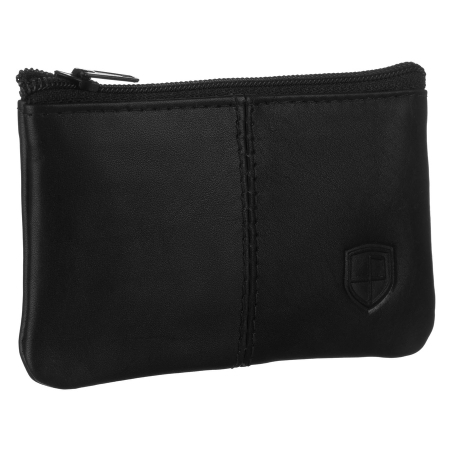 Produse noi - Husă elegantă pentru chei din piele neagră cu închidere cu fermoar - Peterson PTR-PTN BKC-001-TUM-6651