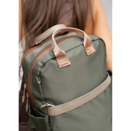 Rucsac de damă verde din nailon cu închidere cu fermoar - Peterson PTR-PTN JN-08-0023 GREEN [4]