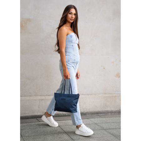 Geantă shopper bleumarin pentru femei cu închidere magnetică - Peterson PTR-PTN JN-10-0108 NAVY [8]