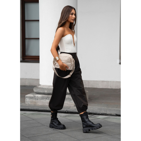 Geantă de damă bej din nailon cu șase buzunare suplimentare - Peterson PTR-PTN JN-15-0320 BEIGE [9]