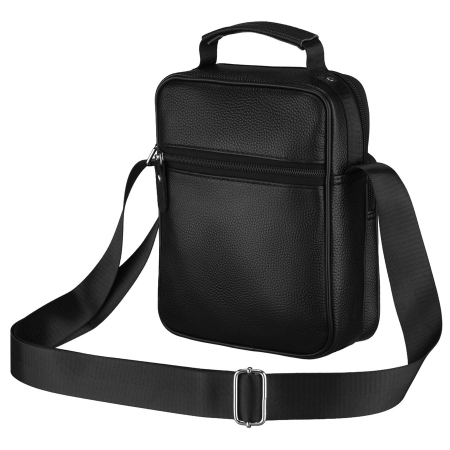 Geantă bărbătească din piele naturală de culoare neagră - Rovicky PTR-R-ST7-01-7571-BLACK [2]