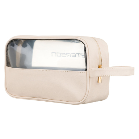 Geantă cosmetică bej din material sintetic cu panou transparent - Peterson PTR-PTN KOS-DA-21 CREAMY [2]