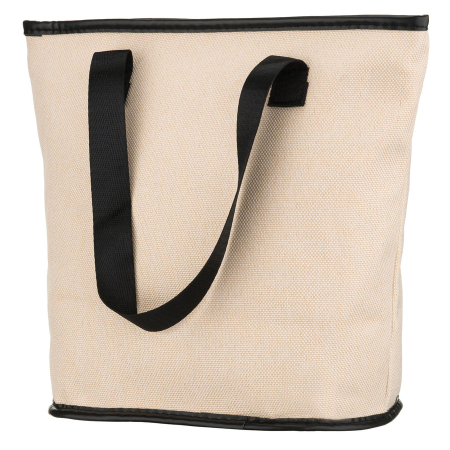 Geantă cosmetică din material sintetic bej și negru, cu mânere și închidere cu fermoar - Peterson PTR-PTN KOS-DA-15-3460 B [2]