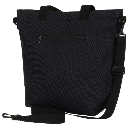 Geantă neagră de damă din poliester cu buzunar exterior - Rovicky PTR-R-TZ15605-ZH BLACK [2]