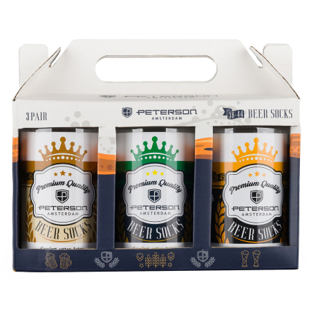 Set de șosete bărbătești cu diverse modele de bere, mărimi 38-45 - Peterson PTR-PTN SML-S3W-BE-38-44 [4]