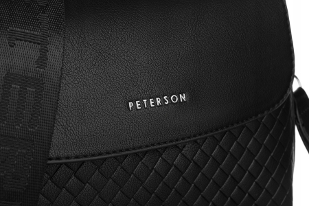 Geantă de damă din piele ecologică cu o curea largă - Peterson PTR-PTN 6455-9900 BL [4]