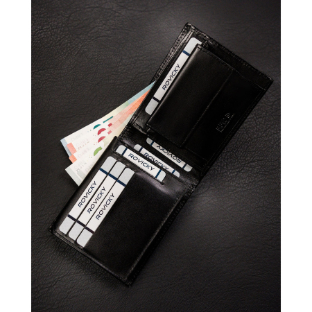 Portofel din piele naturala pentru barbati Rovicky PTR-CPR-06-NBAR-7667 BLA [6]