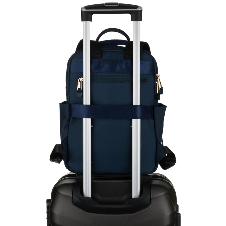 Rucsac de damă bleumarin din nylon cu bretele reglabile și închidere cu fermoar - Peterson PTR-PTN JN-08-9997 NAVY [7]