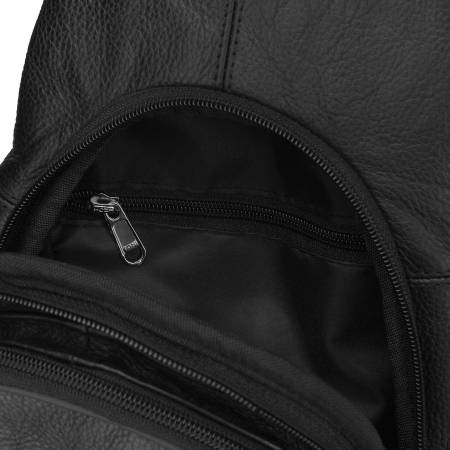 Rucsac negru de oraș cu un singur umăr, din piele naturală - Rovicky PTR-R-3015-CLB-1821 BLAC [5]