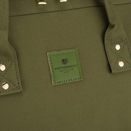 Rucsac de damă verde din poliester cu compartiment pentru laptop și bretele reglabile - Peterson PTR-PTN ALFA GREEN [5]