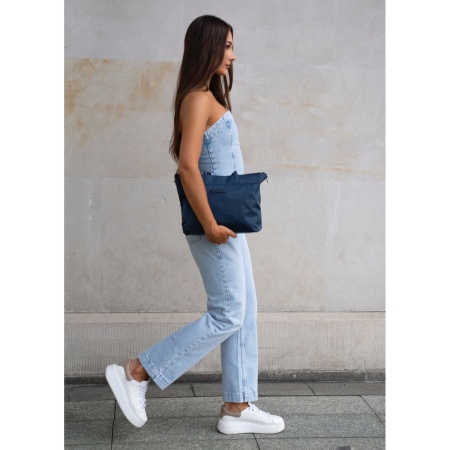 Geantă shopper bleumarin pentru femei cu închidere magnetică - Peterson PTR-PTN JN-10-0108 NAVY [12]
