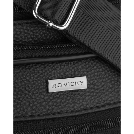 Geantă bărbătească din piele naturală de culoare neagră - Rovicky PTR-R-ST7-01-7571-BLACK [3]