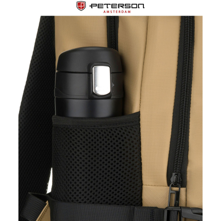 Rucsac de călătorie mare, kaki, cu spațiu pentru laptop, două compartimente - Peterson PTR-PTN HY242-7055 KHAKI [28]