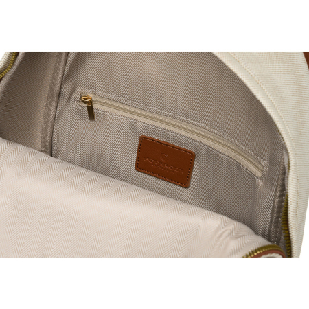 Rucsac mare, urban, pentru femei, în culorile bej și maro, cu buzunar exterior - Peterson PTR-PTN CAN-05 NAT-BROWN [4]
