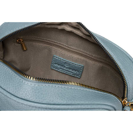Geantă de damă albastră crossbody cu curea de umăr îngustă și lată, piele ecologică, Peterson PTR-PTN STY-2-F19 BLUE [6]