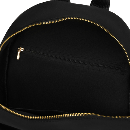 Rucsac urban pentru femei, confecționat din nailon și piele ecologică, de culoare neagră, cu fermoar - Peterson PTR-PTN JN-17-0412 BLACK [20]