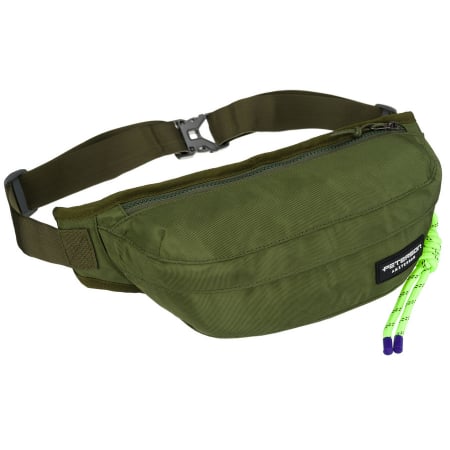 Accesorii Barbati - Geantă practică și spațioasă, din poliester verde, închisă cu fermoar și o capsă elegantă - Peterson PTR-PTN SWY-02-7000 GREE
