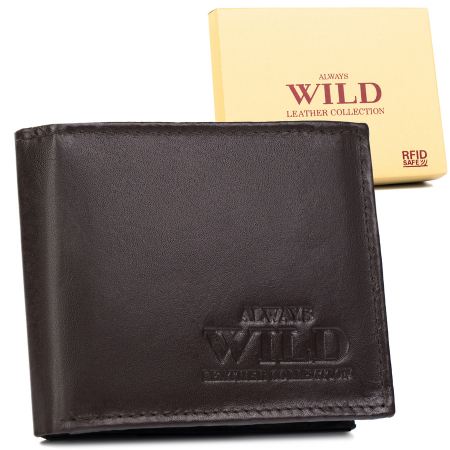  Portfele i spinki na banknoty - Portofel barbati din piele naturala Always Wild PTR-N0035-P-SCR-7759 D.B