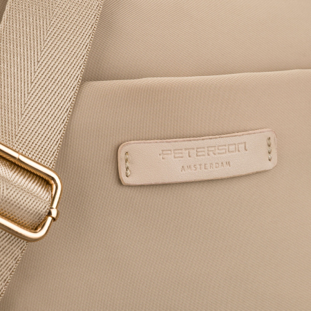 Geantă de damă bej din nailon cu șase buzunare suplimentare - Peterson PTR-PTN JN-15-0320 BEIGE [7]