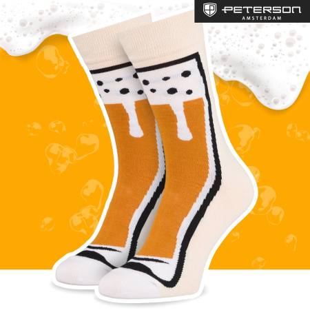 Set de șosete bărbătești cu diverse modele de bere, mărimi 38-45 - Peterson PTR-PTN SML-S3W-BE-38-44 [38]
