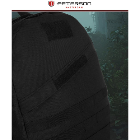 Rucsac militar negru cu bretele reglabile, trei compartimente - Peterson PTR-PTN BL003-8069 BLACK [22]