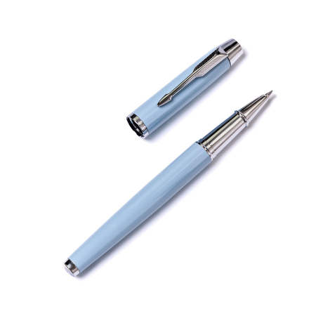 Pix cu bilă din metal albastru și argintiu cu mină neagră - Peterson PTR-PTN 222-GB L.BLUE-SI [5]