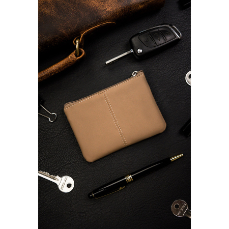 Husa bej pentru chei din piele naturală PTR-34802-ACL-1091 TAN&F [2]