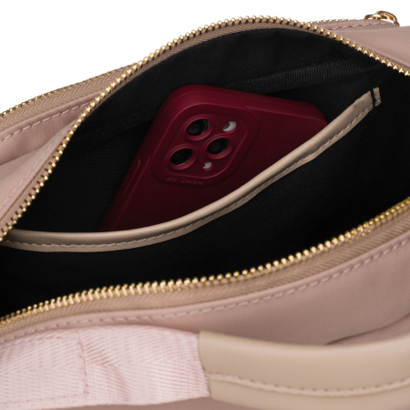 Geantă de damă din nylon roz cu închidere cu fermoar - Peterson PTR-PTN JN-13-0276 PINK [20]