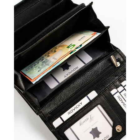 Portofel dama din piele naturala Rovicky R-D1520-NCD-BL BLACK [4]