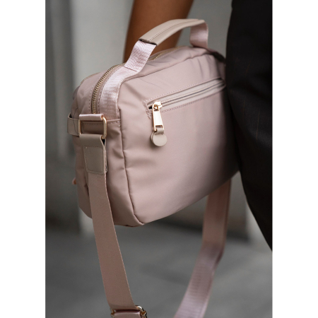 Geantă de damă din nylon roz cu închidere cu fermoar - Peterson PTR-PTN JN-13-0276 PINK [11]
