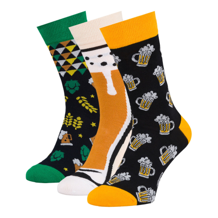 Set de șosete bărbătești cu diverse modele de bere, mărimi 38-45 - Peterson PTR-PTN SML-S3W-BE-38-44 [1]