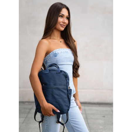 Rucsac de damă bleumarin din nylon cu bretele reglabile și închidere cu fermoar - Peterson PTR-PTN JN-08-9997 NAVY [8]