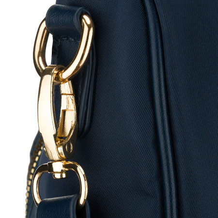 Rucsac de damă din nailon și piele ecologică de culoare bleumarin, cu închidere cu fermoar - Peterson PTR-PTN JN-12-0207 NAVY [12]