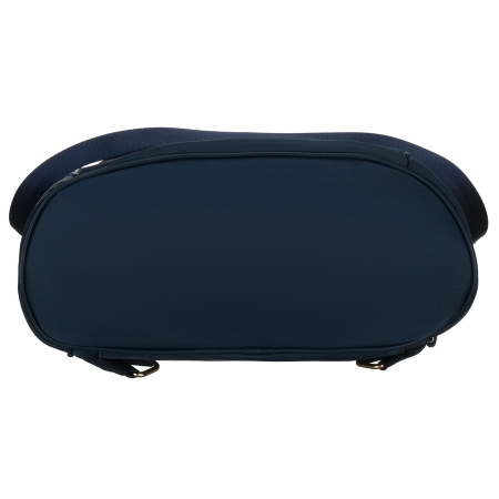 Rucsac de damă din nailon și piele ecologică de culoare bleumarin, cu închidere cu fermoar - Peterson PTR-PTN JN-12-0207 NAVY [20]